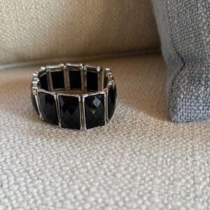 Elegant Black and Silver Bracelet